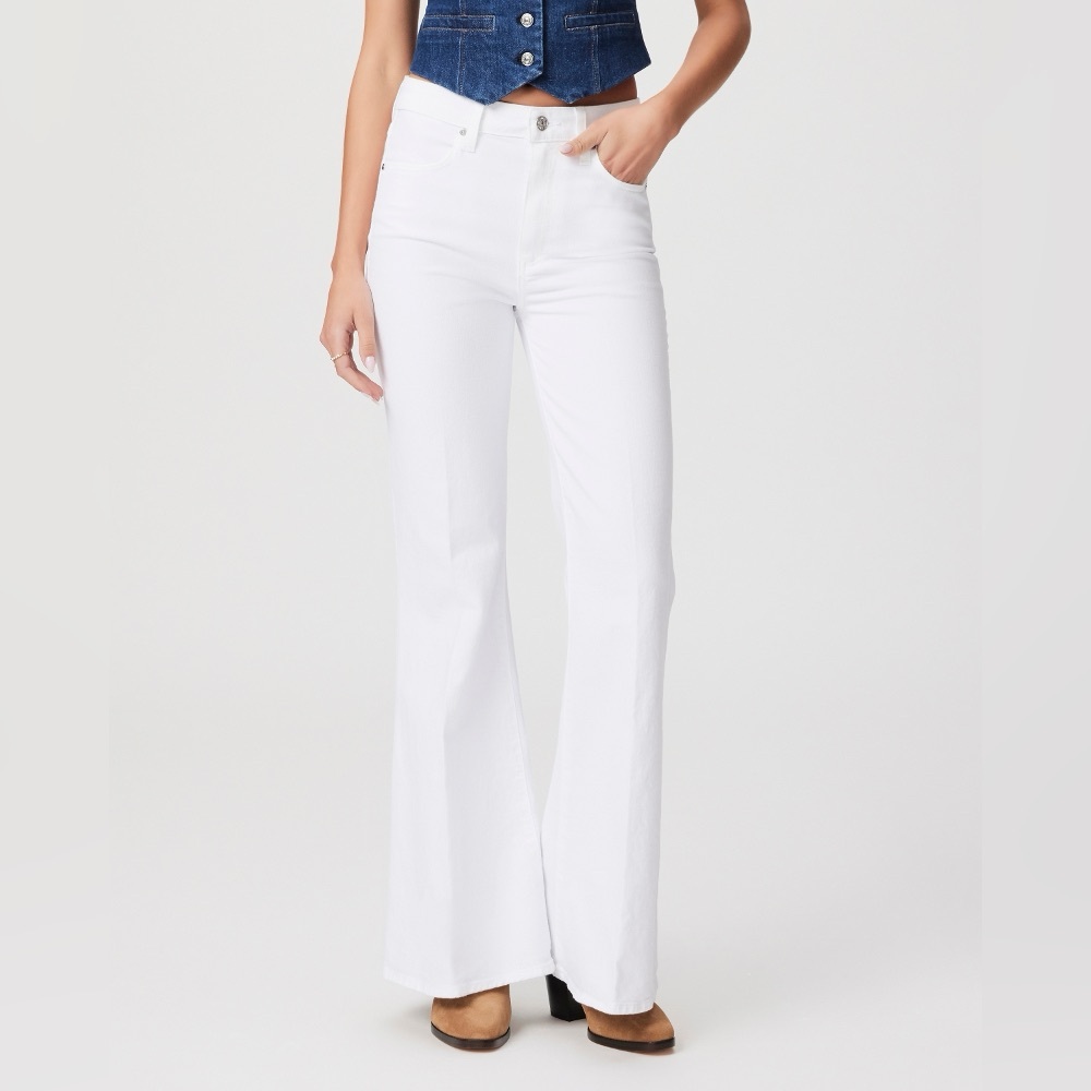 Lucky Brand Low Rise White Charlie Flare Jeans
